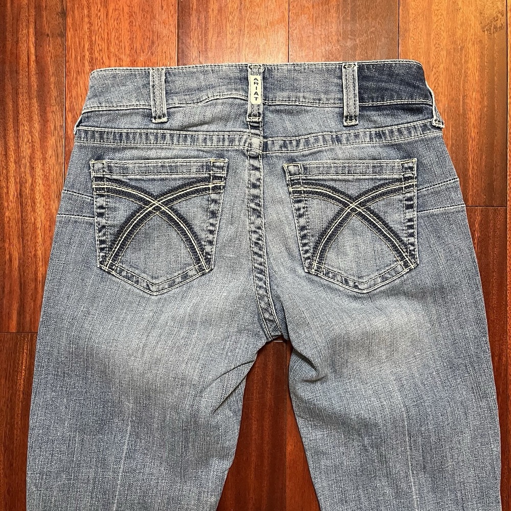 Ariat Real Denim Jeans Womens 29L 30x33 Bootcut Cowgirl Rodeo Festival Grunge - Picture 4 of 11